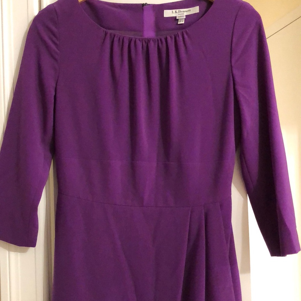 LK Bennet Beautiful Eggplant color dress - Picture 2 of 3